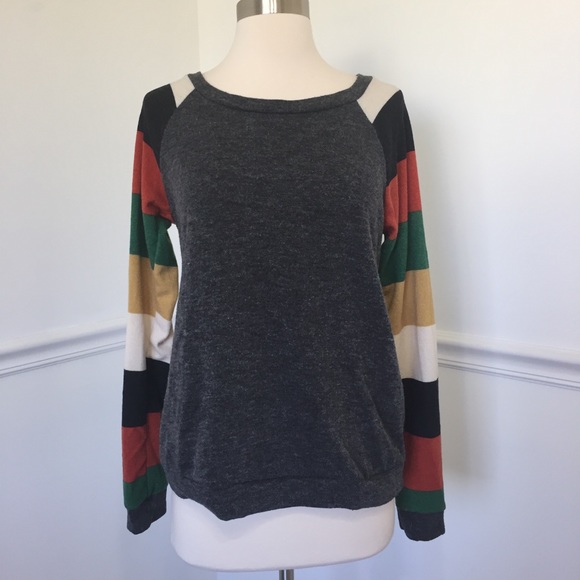 12Pm by Mon Ami Multicolor Stripe Sweater - Picture 2 of 8